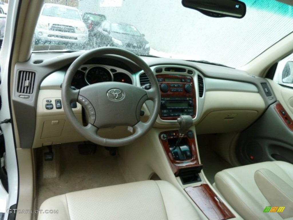 2004 Highlander Limited V6 4WD - Super White / Ivory photo #14