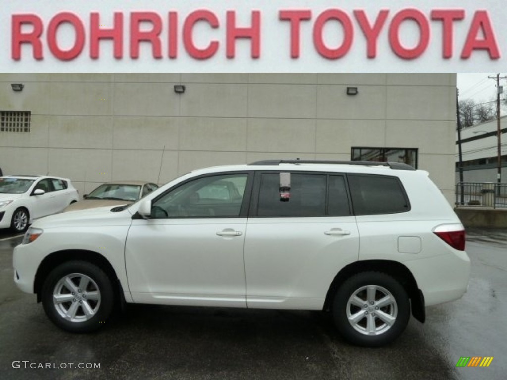 2009 Highlander V6 4WD - Blizzard White Pearl / Ash photo #1