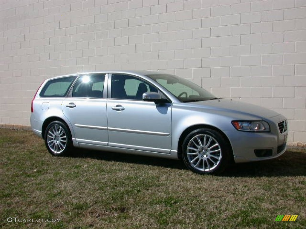 2010 V50 2.4i - Silver Metallic / Dalaro Off Black T-Tec photo #2