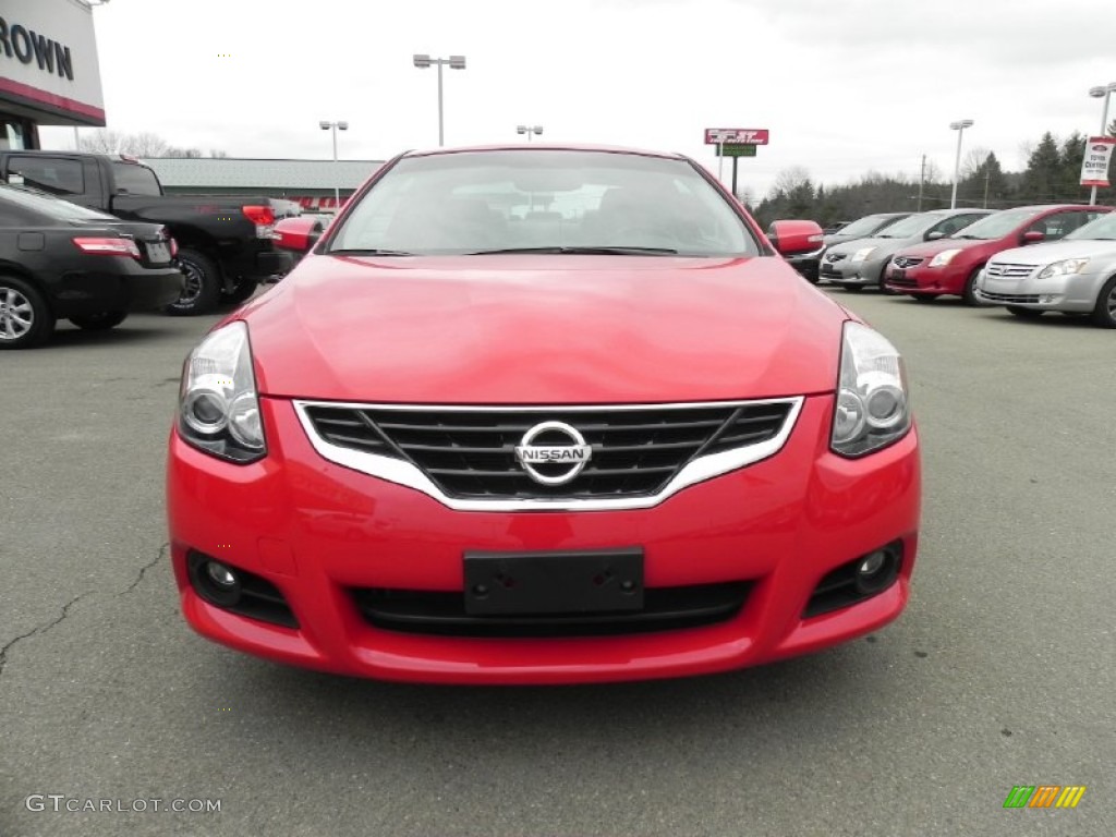 2010 Altima 3.5 SR Coupe - Red Alert / Charcoal photo #13