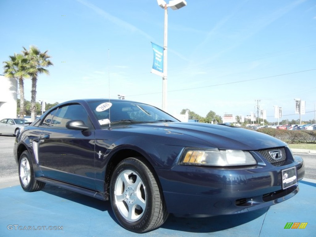 2003 Mustang V6 Coupe - True Blue Metallic / Medium Graphite photo #7