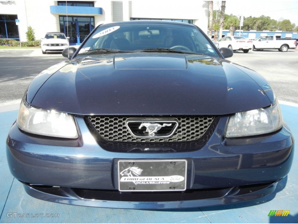 2003 Mustang V6 Coupe - True Blue Metallic / Medium Graphite photo #8