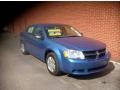 2008 Marathon Blue Pearl Dodge Avenger SE  photo #5