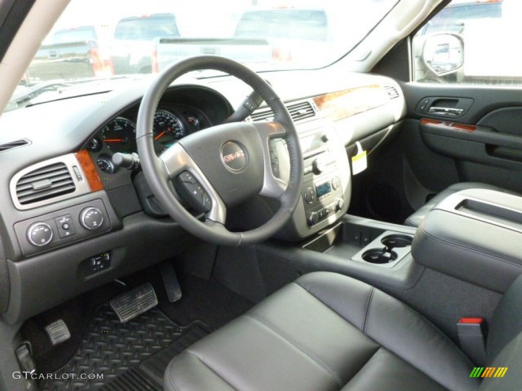 Ebony Interior 2012 GMC Sierra 1500 SLT Extended Cab 4x4 Photo #61119428