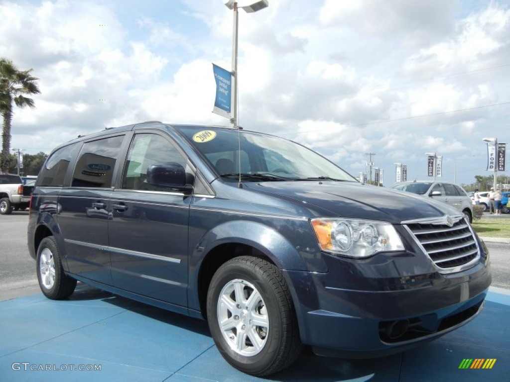 Modern Blue Pearl 2009 Chrysler Town & Country Touring Exterior Photo #61119628
