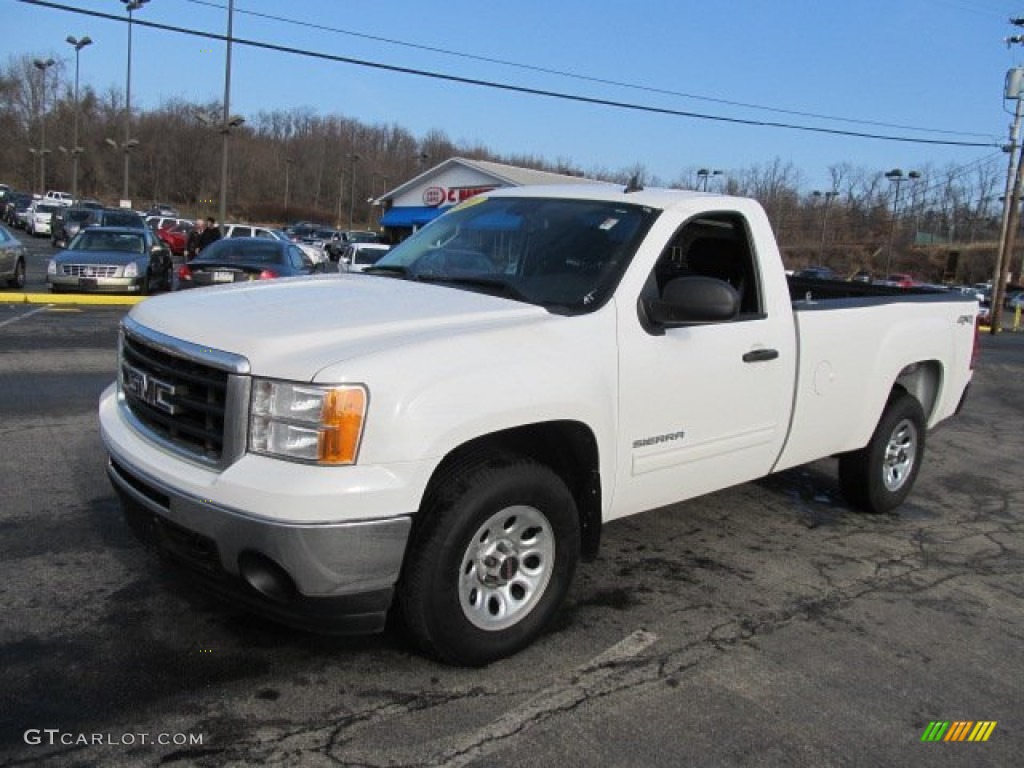 2011 Sierra 1500 SLE Regular Cab 4x4 - Summit White / Ebony photo #5