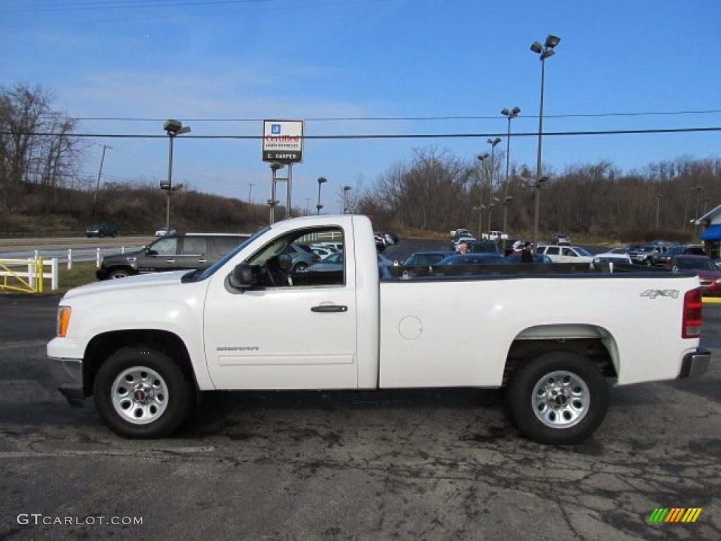 Summit White 2011 GMC Sierra 1500 SLE Regular Cab 4x4 Exterior Photo #61119922