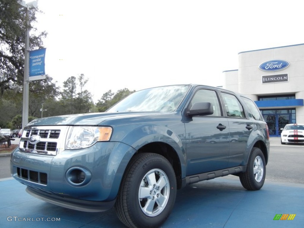 2012 Escape XLS - Steel Blue Metallic / Charcoal Black photo #1