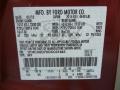 FL: Toreador Red Metallic 2012 Ford Escape XLT Color Code