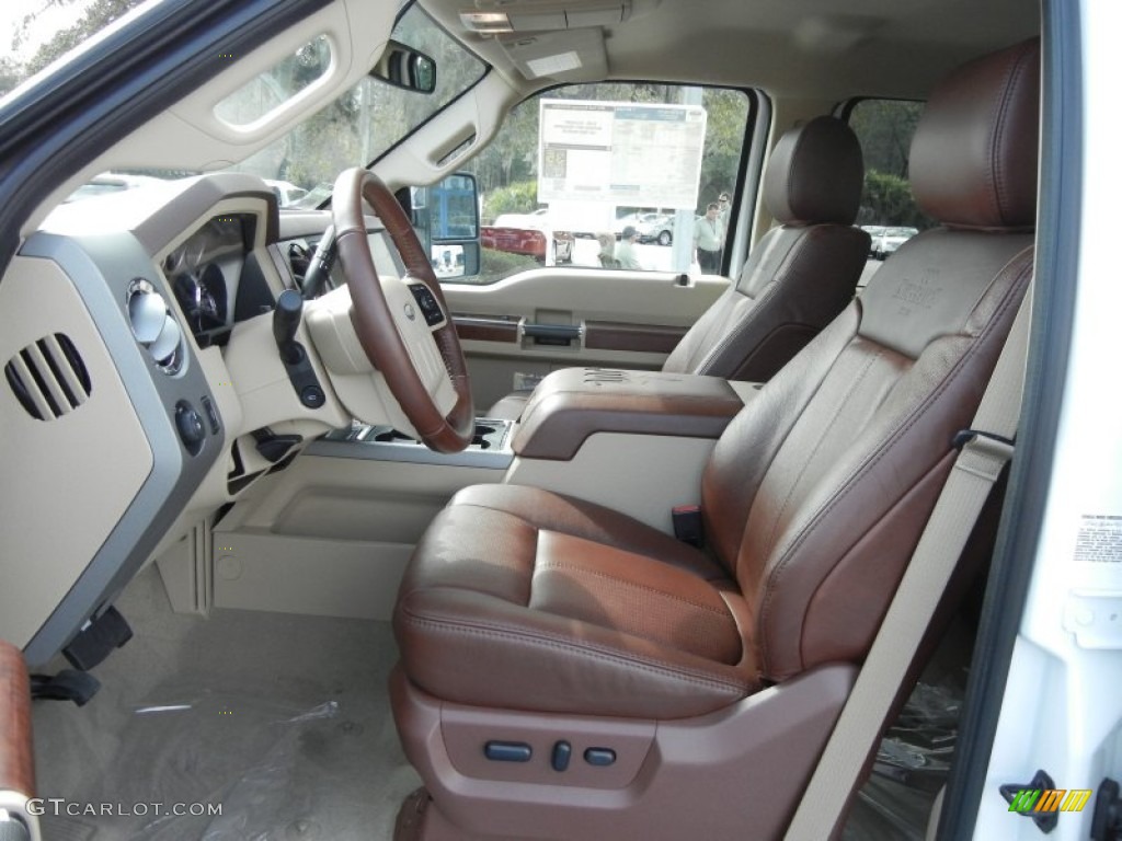 Chaparral Leather Interior 2012 Ford F350 Super Duty King Ranch Crew Cab 4x4 Dually Photo #61121078
