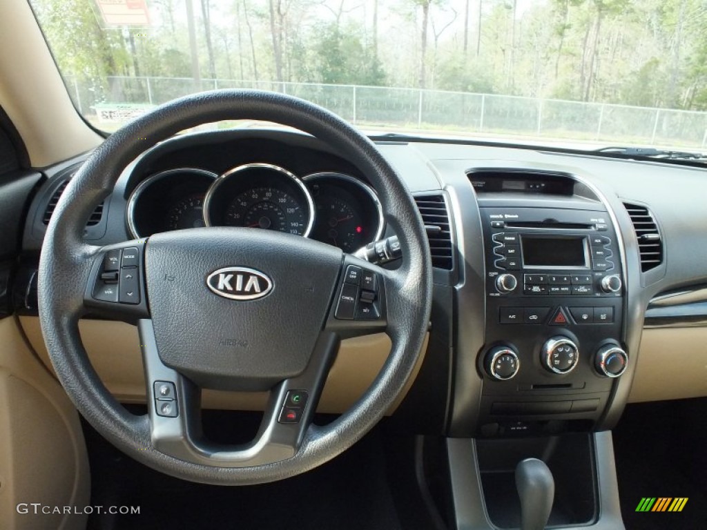 2011 Kia Sorento LX V6 Beige Dashboard Photo #61121813