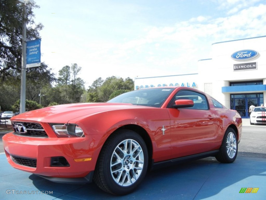 2012 Mustang V6 Premium Coupe - Race Red / Charcoal Black photo #1