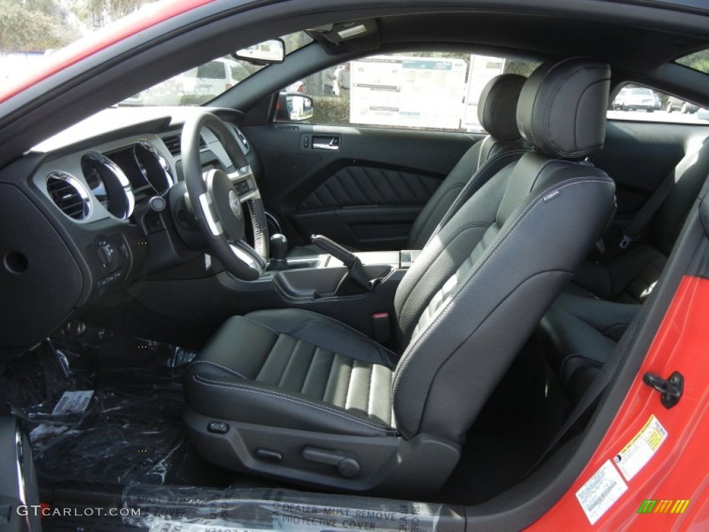 Charcoal Black Interior 2012 Ford Mustang V6 Premium Coupe Photo #61122110