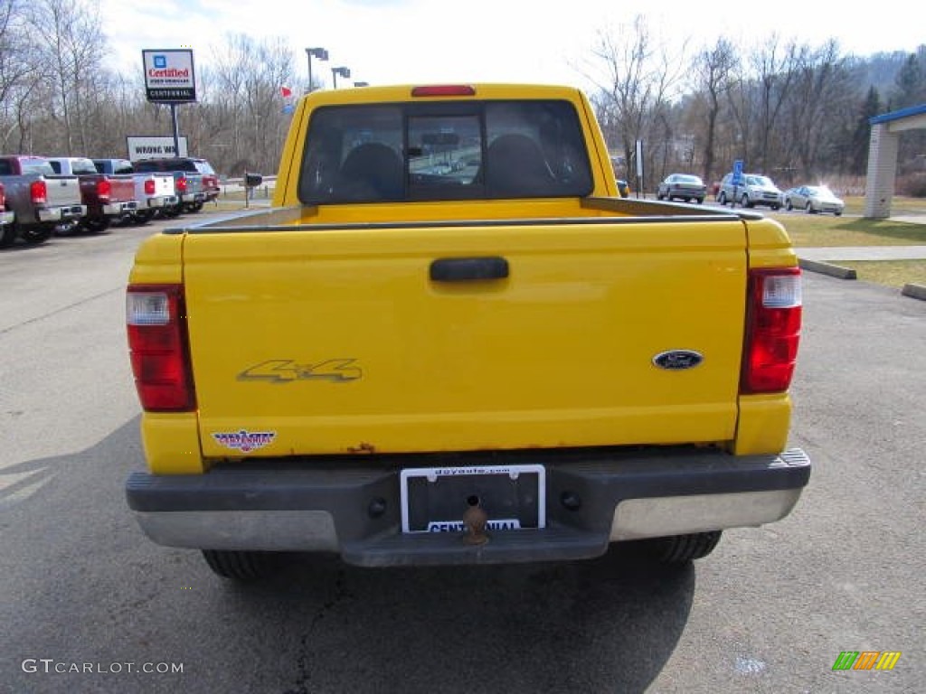 2001 Ranger Edge SuperCab 4x4 - Chrome Yellow / Dark Graphite photo #3