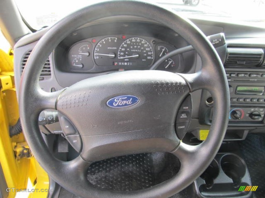 2001 Ford Ranger Edge SuperCab 4x4 Dark Graphite Steering Wheel Photo #61123172