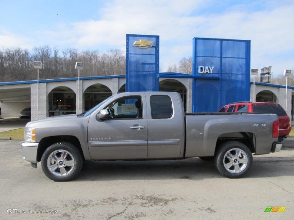 2012 Silverado 1500 LT Extended Cab 4x4 - Mocha Steel Metallic / Ebony photo #2