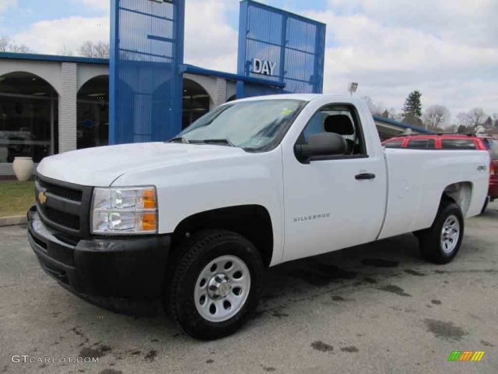 2012 Silverado 1500 Work Truck Regular Cab 4x4 - Summit White / Dark Titanium photo #1