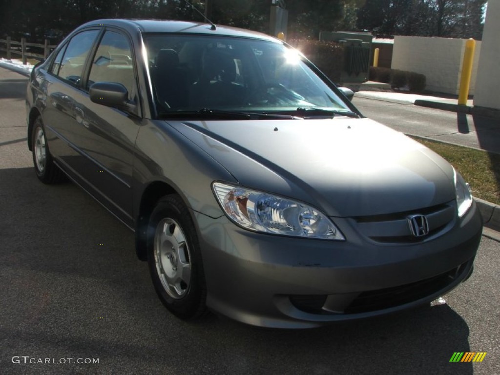 2005 Civic Hybrid Sedan - Magnesium Metallic / Gray photo #1