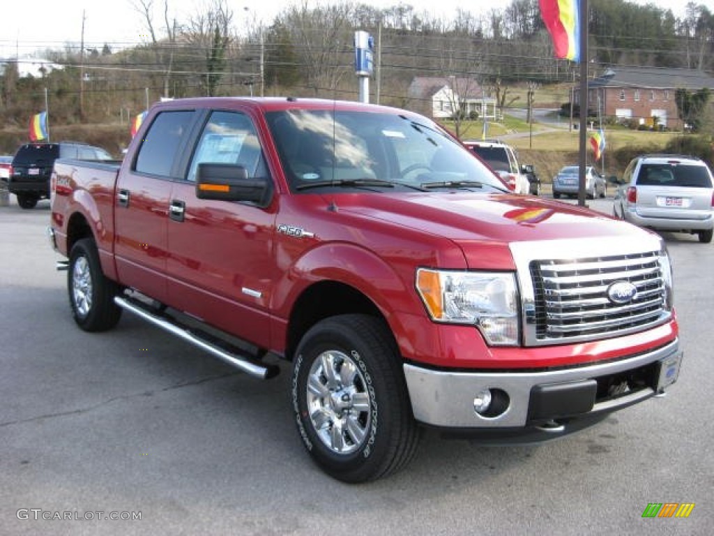 Red Candy Metallic 2012 Ford F150 XLT SuperCrew 4x4 Exterior Photo #61127441