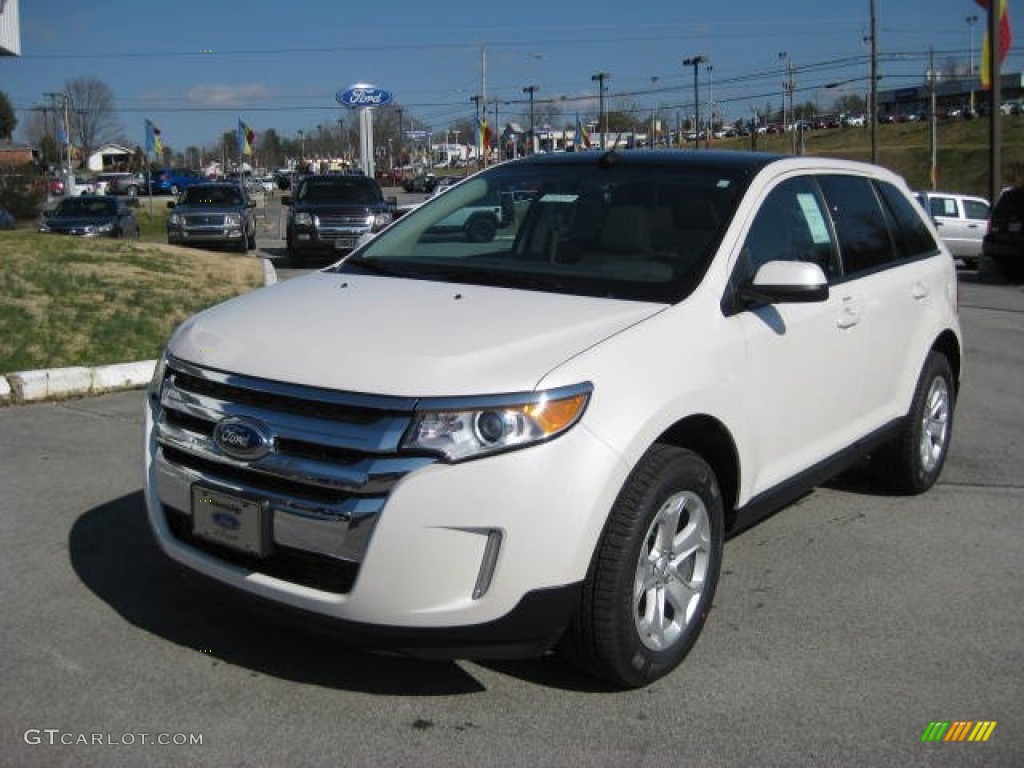 2012 Edge SEL AWD - White Platinum Metallic Tri-Coat / Medium Light Stone photo #2