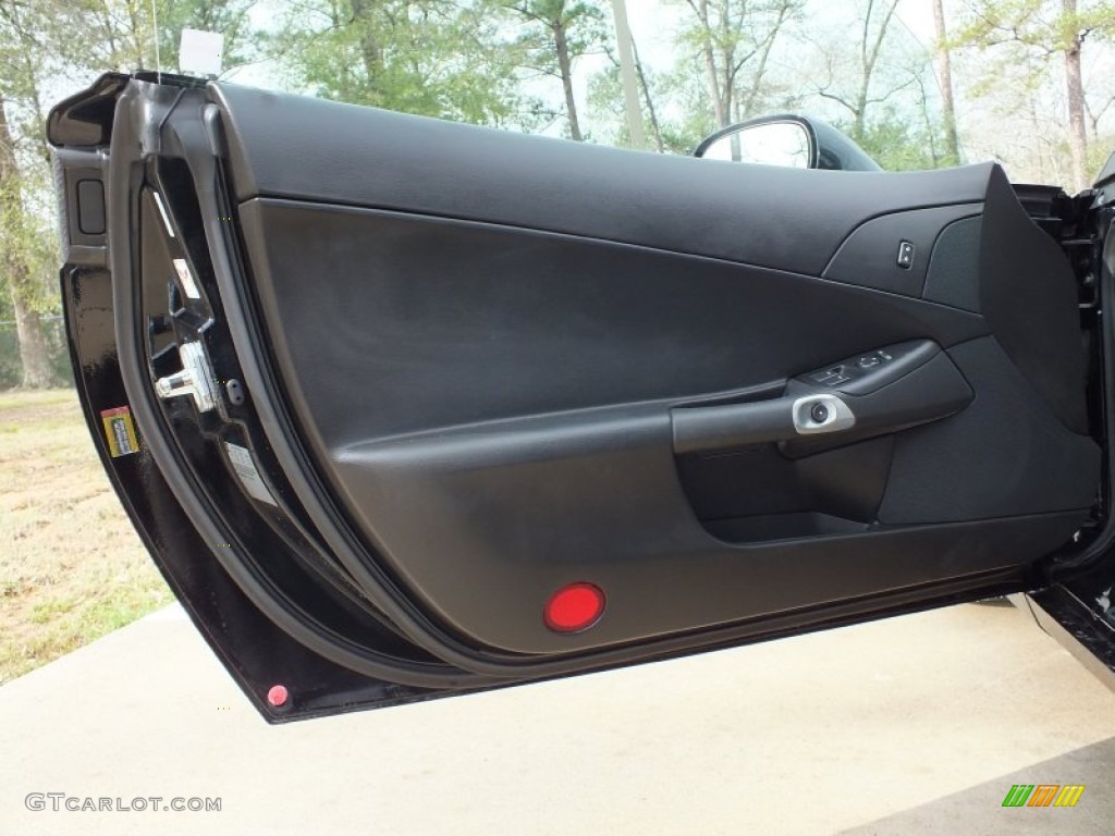 2007 Chevrolet Corvette Coupe Ebony Door Panel Photo #61128788