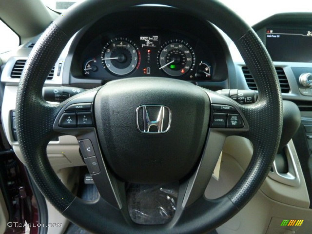 2012 Honda Odyssey EX Beige Steering Wheel Photo #61131152