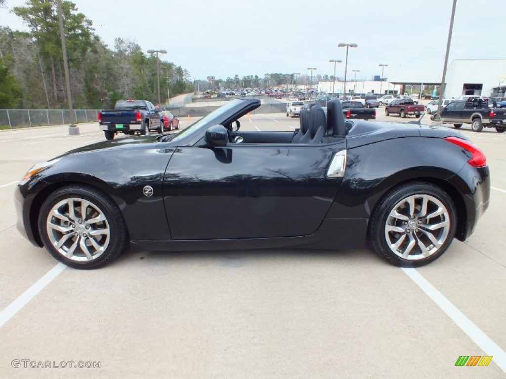 2010 370Z Touring Roadster - Magnetic Black / Black Leather photo #11