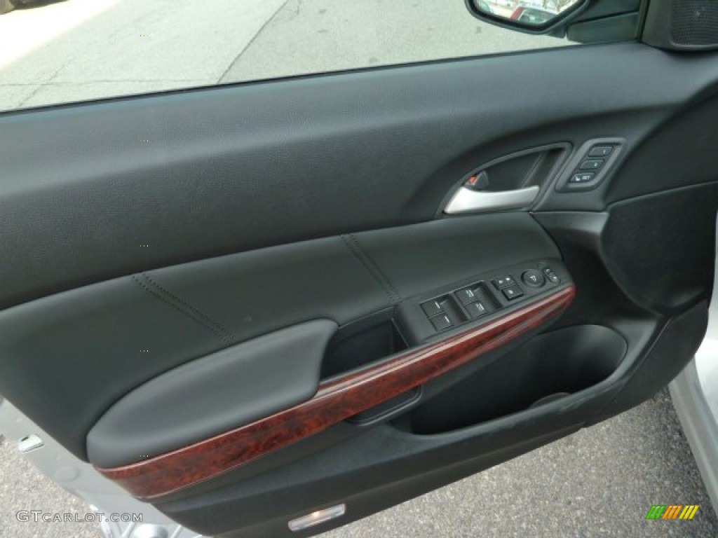 2012 Honda Accord Crosstour EX-L 4WD Black Door Panel Photo #61131470