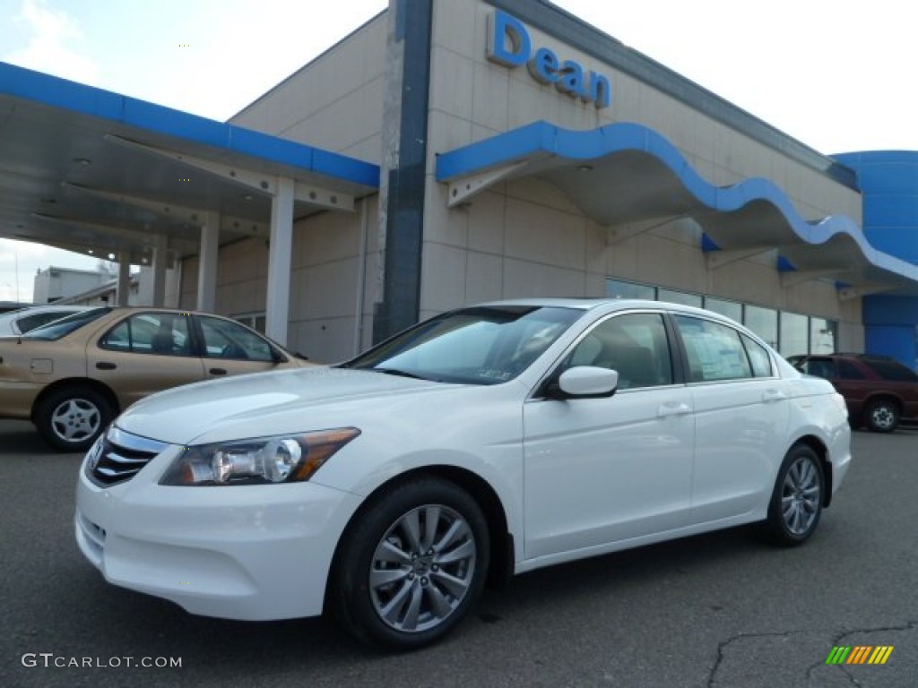 2012 Accord EX-L Sedan - Taffeta White / Ivory photo #1