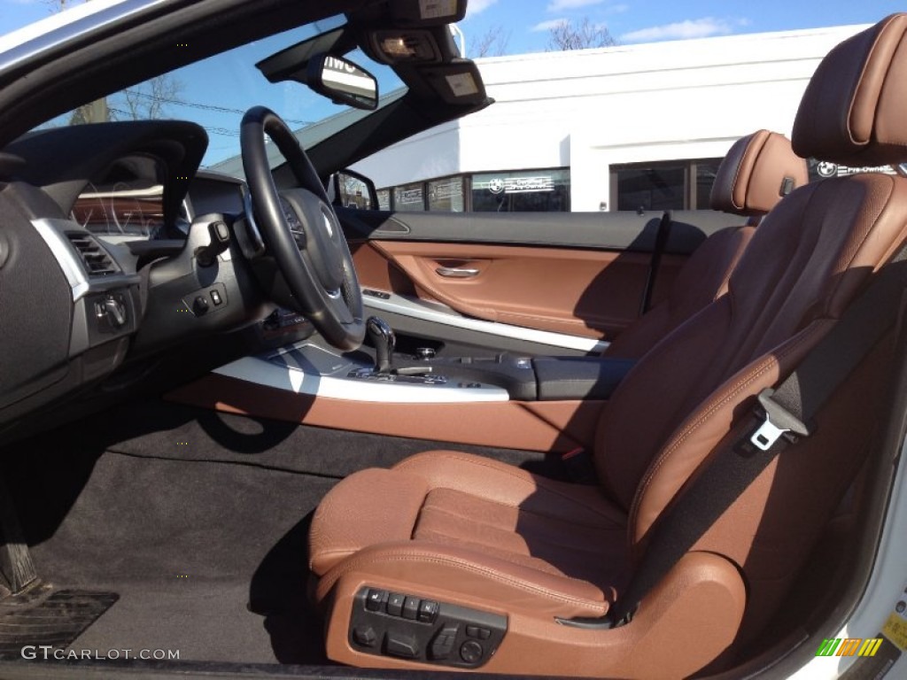 Cinnamon Brown Nappa Leather Interior 2012 BMW 6 Series 650i Convertible Photo #61131947