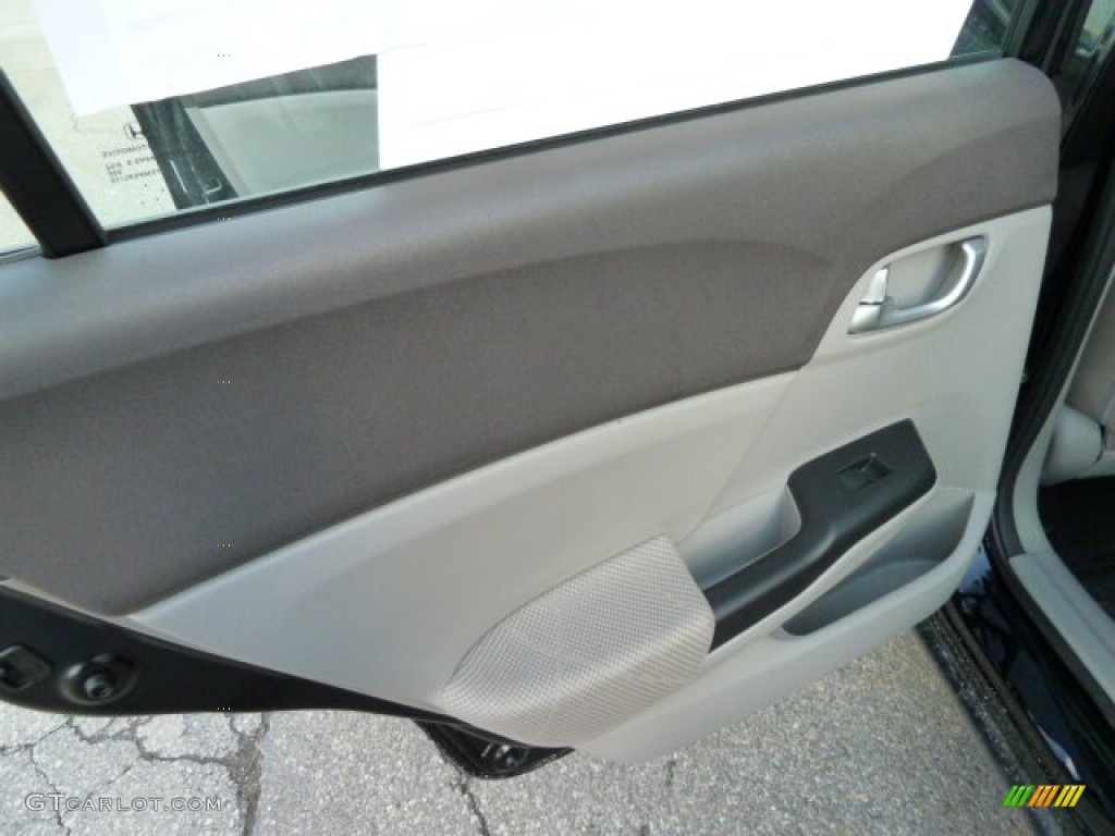 2012 Civic EX Sedan - Polished Metal Metallic / Gray photo #14
