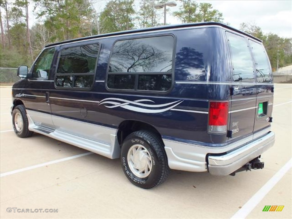 2003 E Series Van E150 Passenger Conversion - True Blue Metallic / Medium Flint photo #5