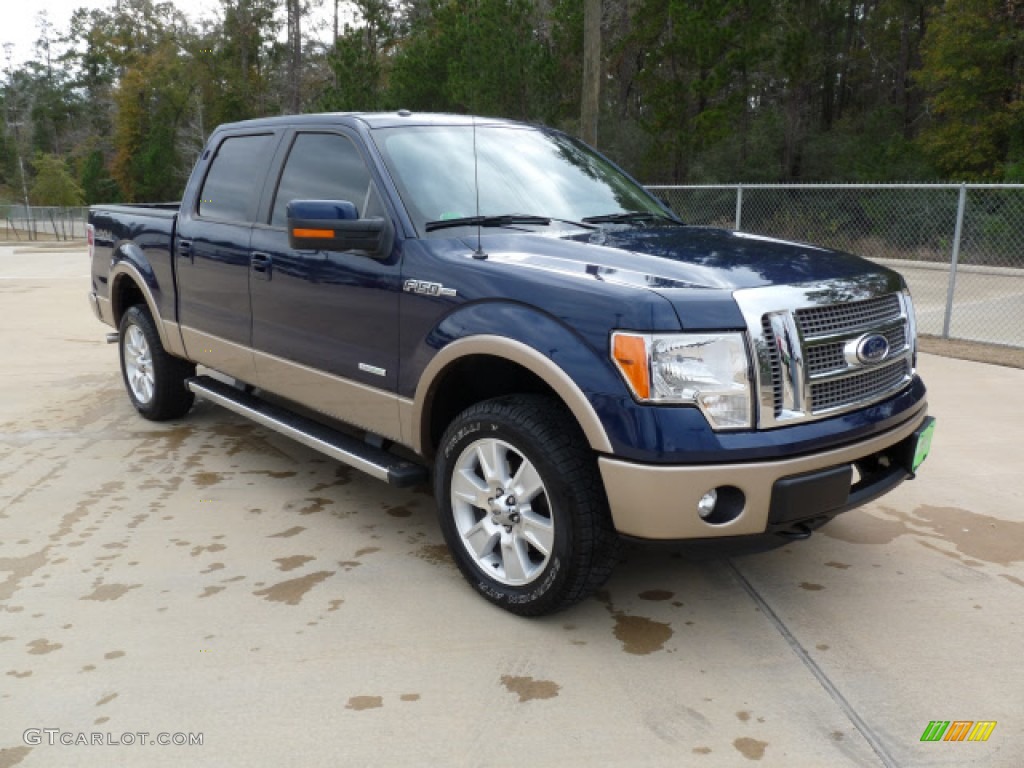 Dark Blue Pearl Metallic 2012 Ford F150 Lariat SuperCrew 4x4 Exterior Photo #61137269