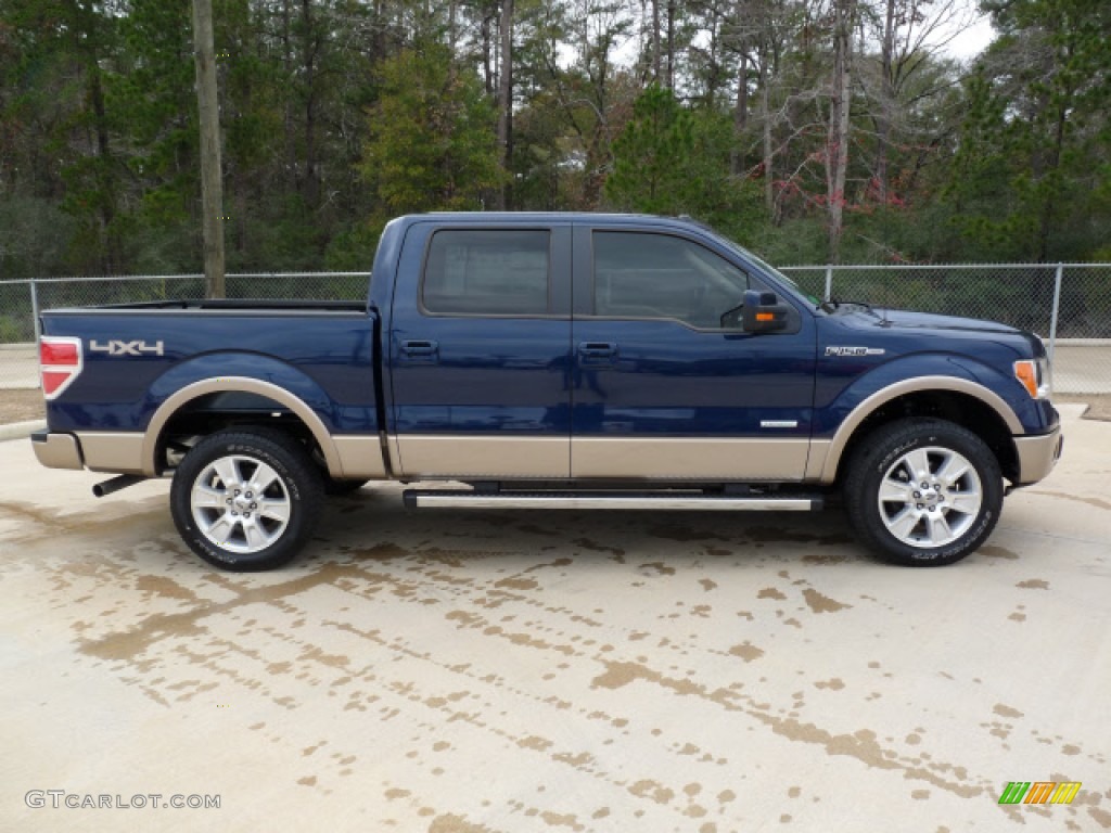 Dark Blue Pearl Metallic 2012 Ford F150 Lariat SuperCrew 4x4 Exterior Photo #61137278