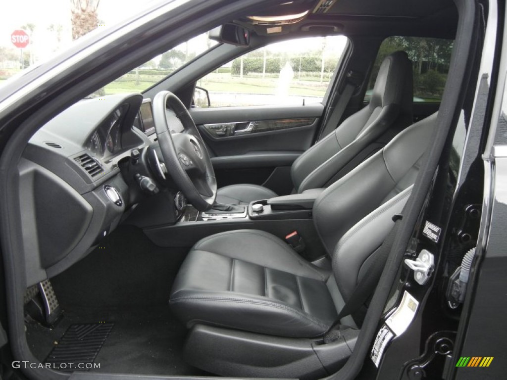 Black Interior 2010 Mercedes-Benz C 63 AMG Photo #61137388