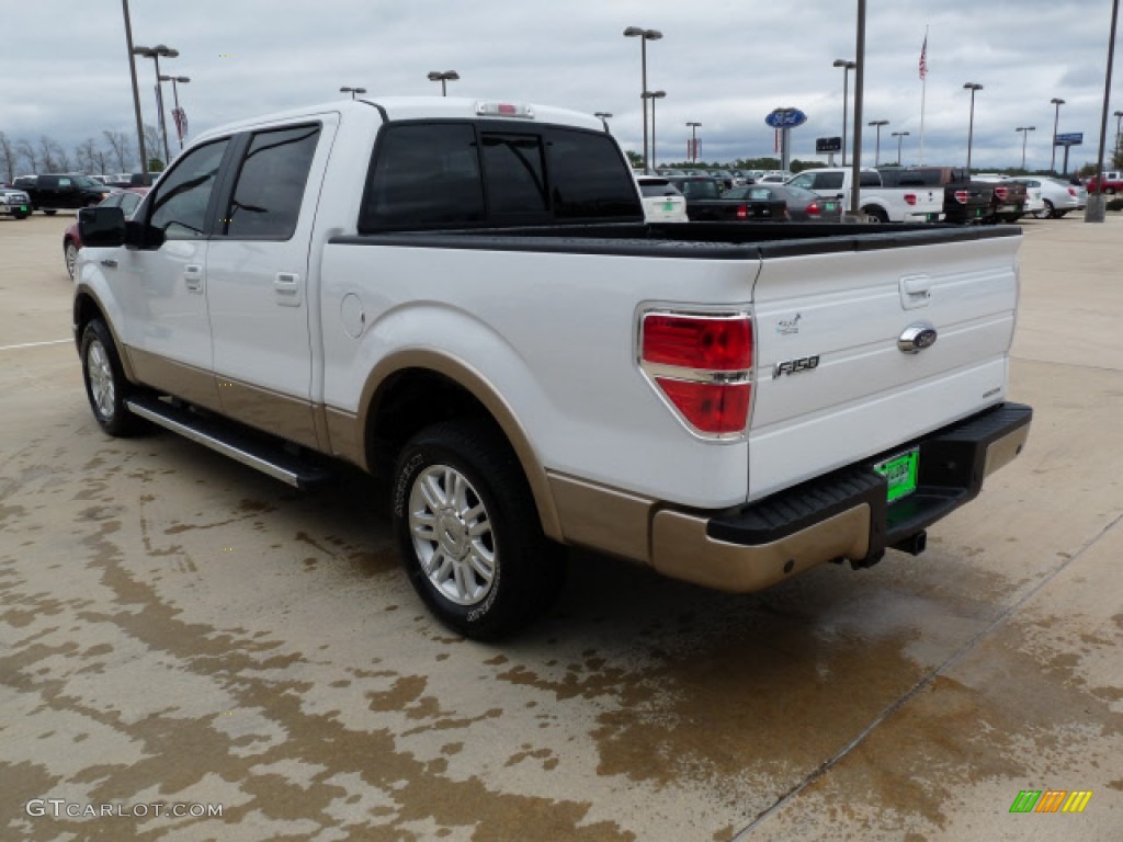2012 F150 Lariat SuperCrew - Oxford White / Pale Adobe photo #8