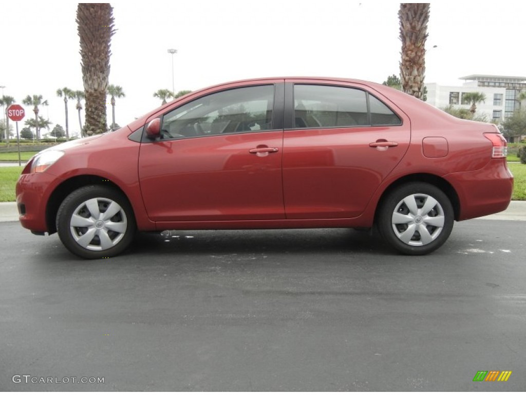 Barcelona Red Pearl 2008 Toyota Yaris Sedan Exterior Photo #61137569