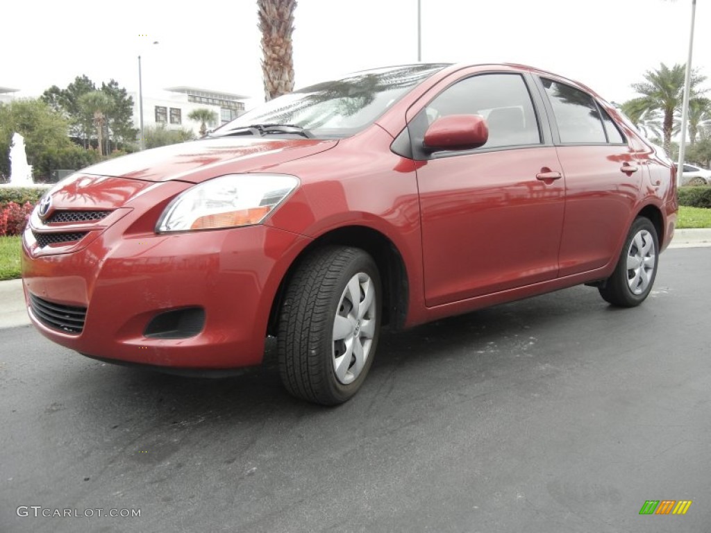 Barcelona Red Pearl 2008 Toyota Yaris Sedan Exterior Photo #61137578
