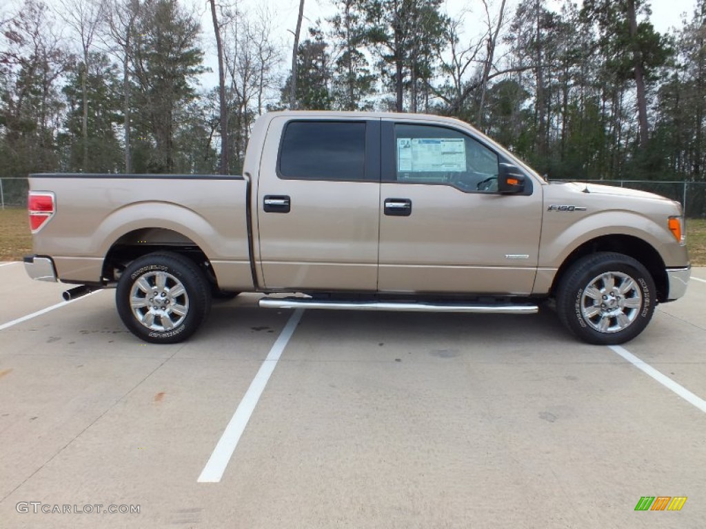 Pale Adobe Metallic 2012 Ford F150 XLT SuperCrew Exterior Photo #61138160