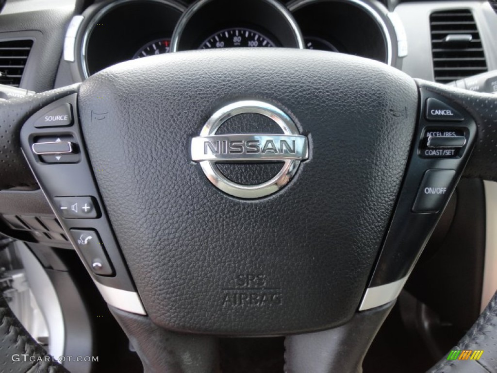 2011 Nissan Murano SV Black Steering Wheel Photo #61138489