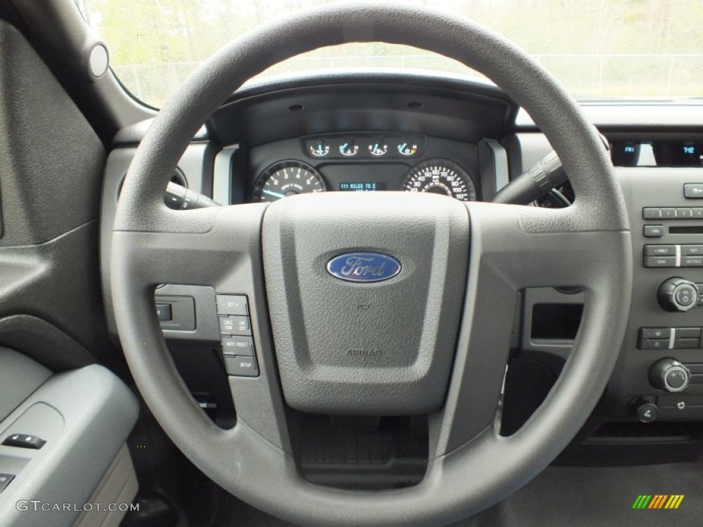 2012 Ford F150 STX SuperCab Steel Gray Steering Wheel Photo #61138505