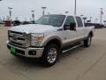 2012 White Platinum Metallic Tri-Coat Ford F250 Super Duty Lariat Crew Cab 4x4  photo #2