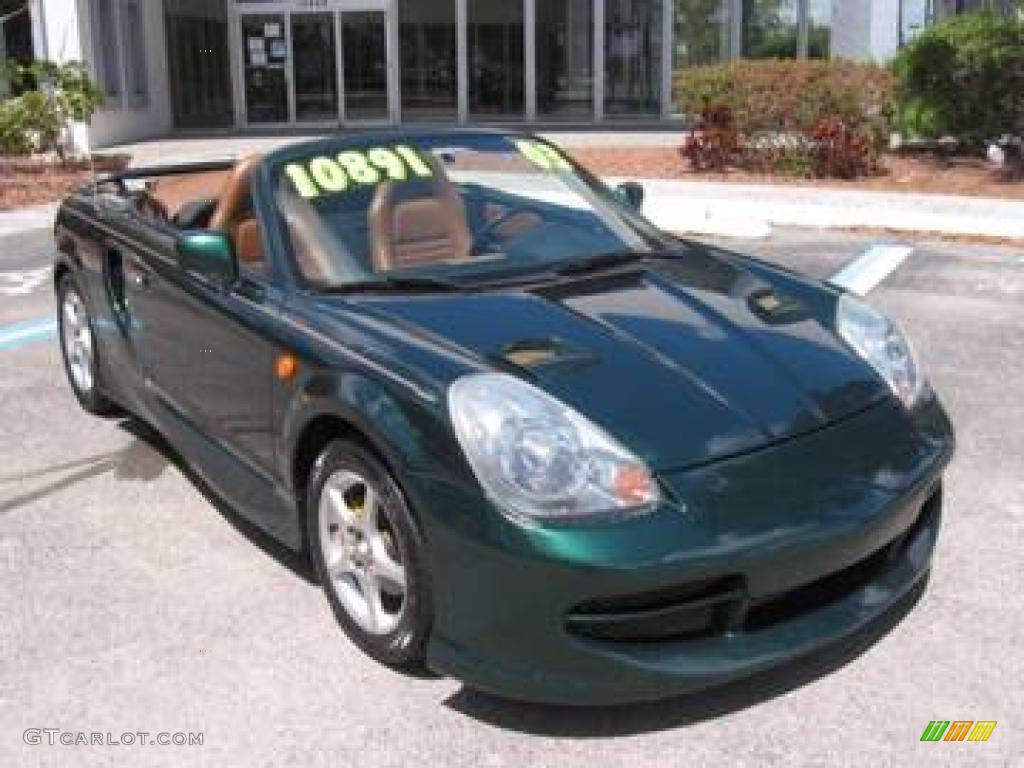 2003 MR2 Spyder Roadster - Electric Green Mica / Tan photo #1