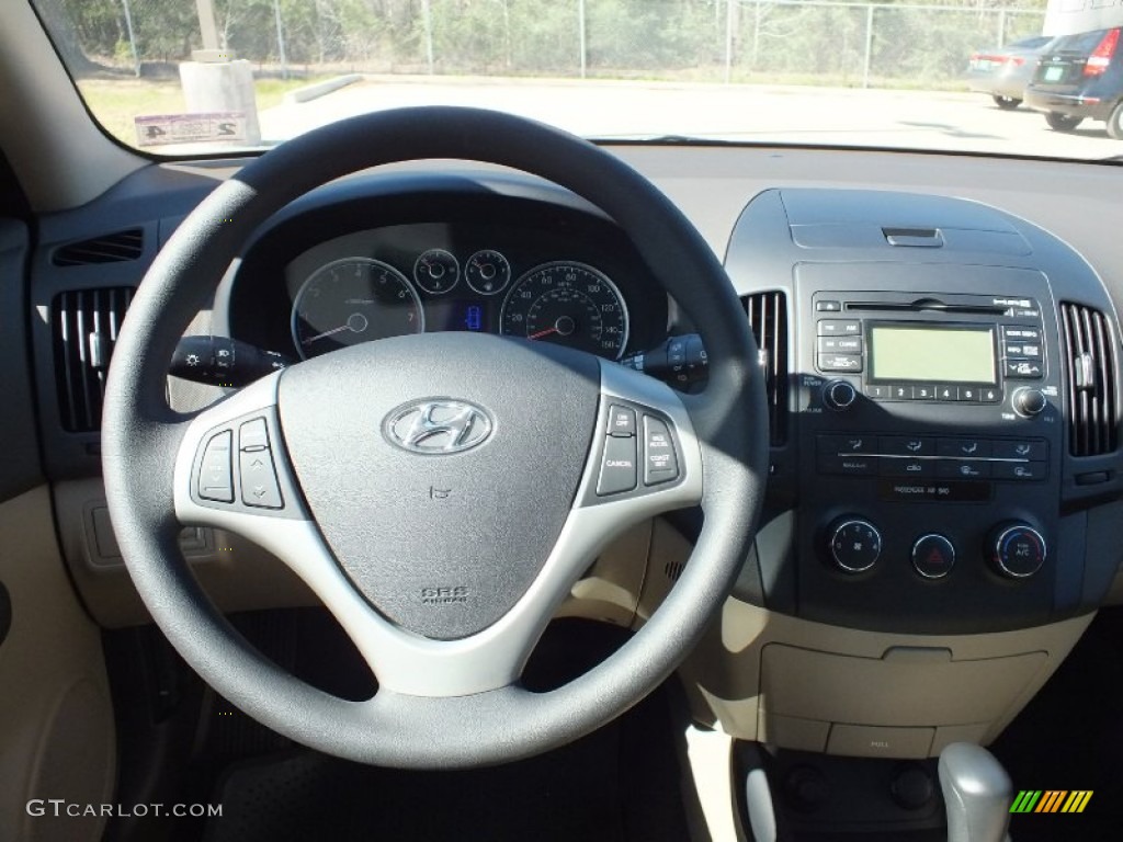 2012 Elantra GLS Touring - Black Noir Pearl / Beige photo #4