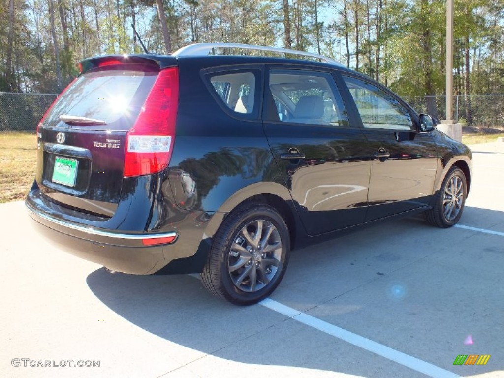 2012 Elantra GLS Touring - Black Noir Pearl / Beige photo #5