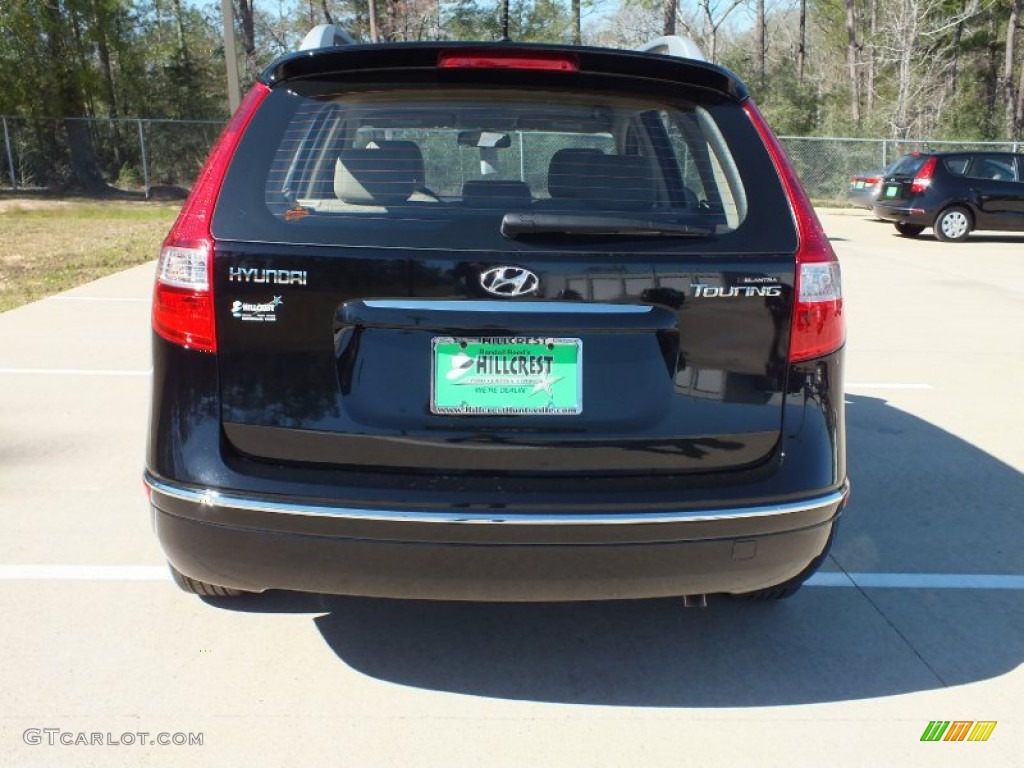 2012 Elantra GLS Touring - Black Noir Pearl / Beige photo #6