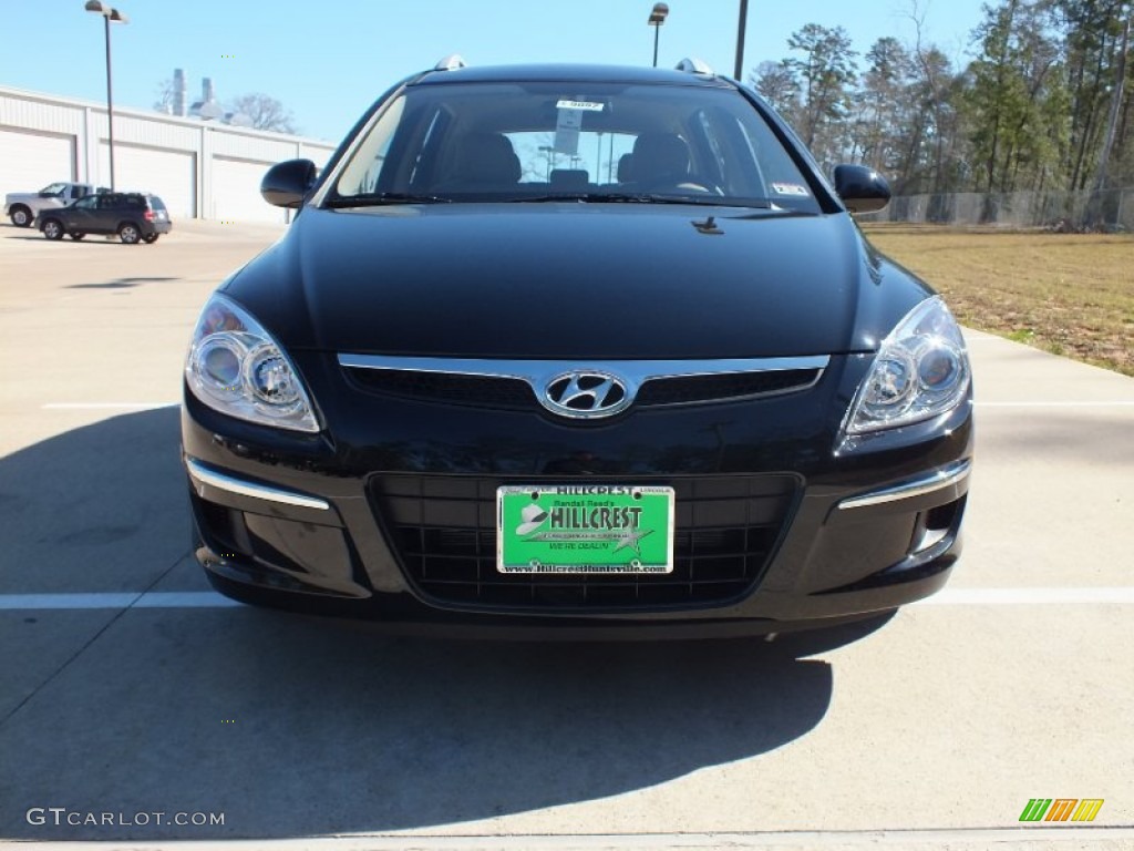 2012 Elantra GLS Touring - Black Noir Pearl / Beige photo #10
