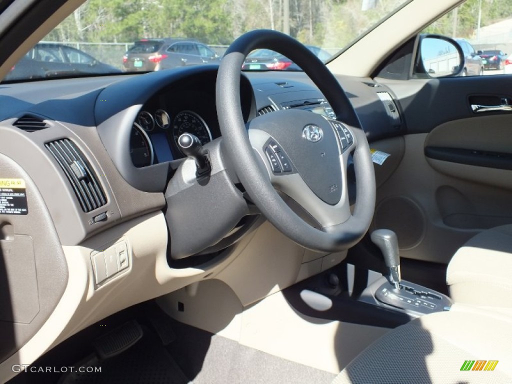 2012 Elantra GLS Touring - Black Noir Pearl / Beige photo #12