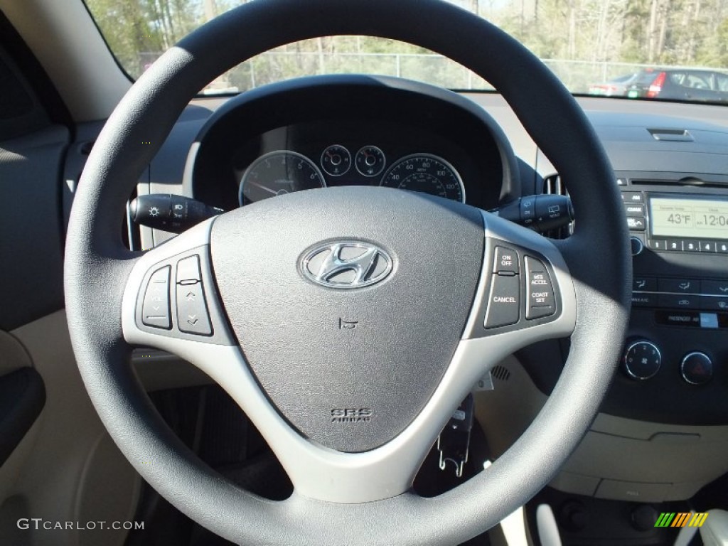 2012 Elantra GLS Touring - Black Noir Pearl / Beige photo #13