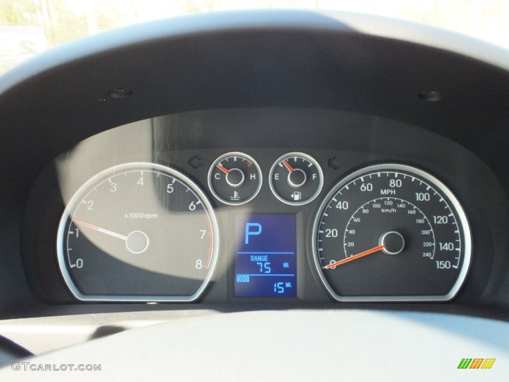 2012 Elantra GLS Touring - Black Noir Pearl / Beige photo #14